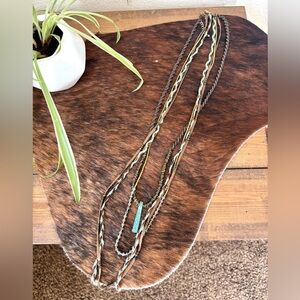 Teal and Brown Necklace